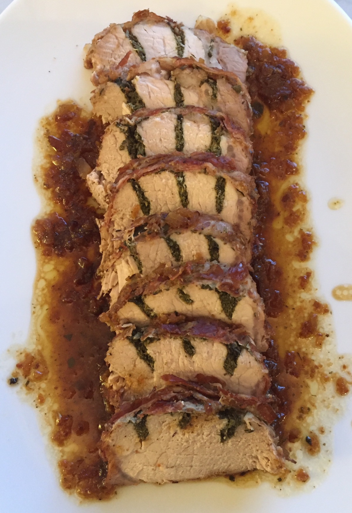 Easter Lunch…Herb Stuffed Pork Loin Roast with Pancetta